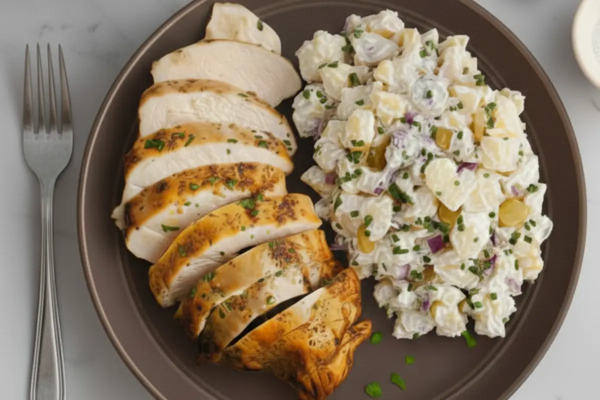 Fokhagymás szaftos csirkemell airfryerben