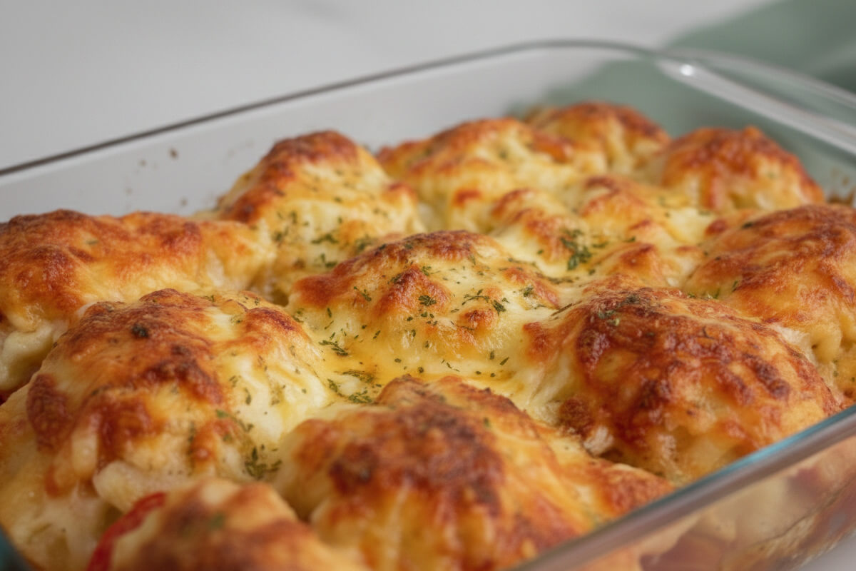 Sajtos tejfölös tepsis csirkemell